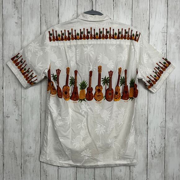 Royal Hawaiian Creations Short Sleeve Button Down Lightweight Guitar Shirt Med - Picture 2 of 9